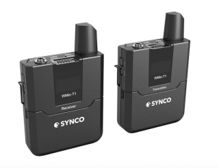 SYNCO T1 SISTEMA WIRELESS UHF 50mt OMNIDIREZIONALE A LAVALIER BATT. AA - 1TRASMETTITORE + 1 RICEVITORE