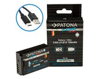 Patona Platinum with USB-C Battery Canon LP-E12