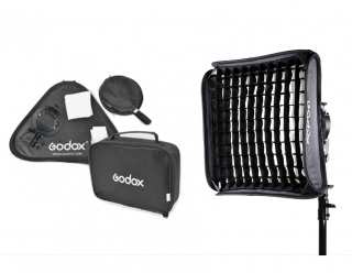 Godox S2 - Support Speedlite avec Soft Box 60x60 avec grille