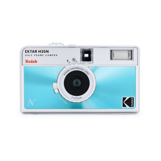 Kodak Ektar H35-N Half Frame Film Camera Analogica RK0304 Striped Glazed Blue