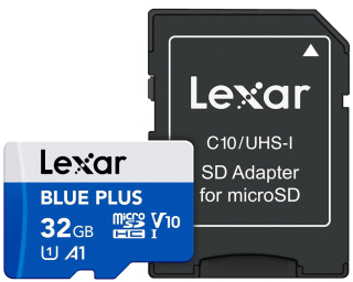 Lexar 32GB LEXAR MICROSDHC BLUE PLUS W/ADAT.