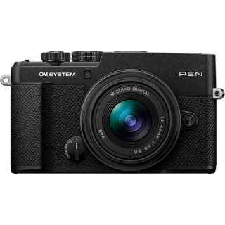 OM SYSTEM PEN Mirrorless Camera with 14-42mm III Lens (Black)