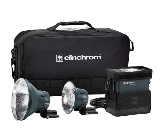 Elinchrom ELB 500 TTL Dual-To-Go-Set (1 generatore, 2 torce, 1 batteria, Borsa)