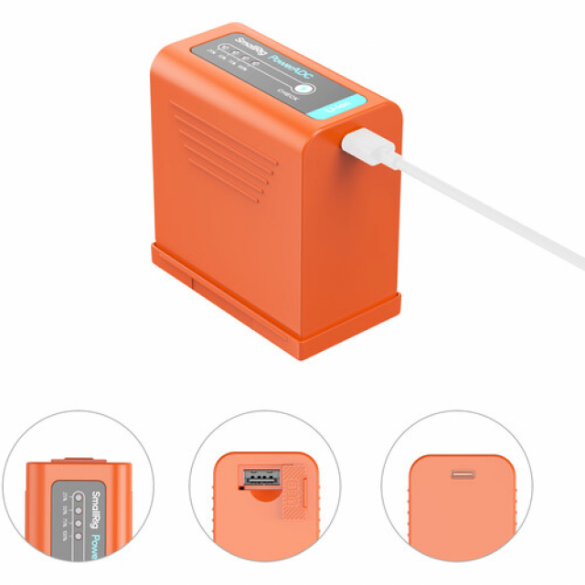 Smallrig SmallRig NP-F970 USB-C Rechargeable Camera Battery (Orange) 4972