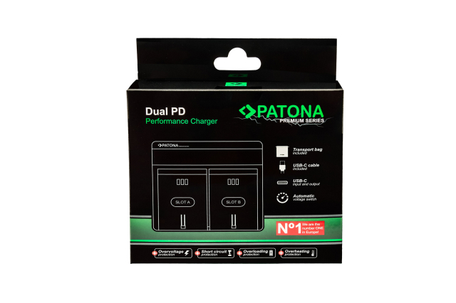 Patona Patone Premium Dual PD Performance Charger per nikon EN-EL15