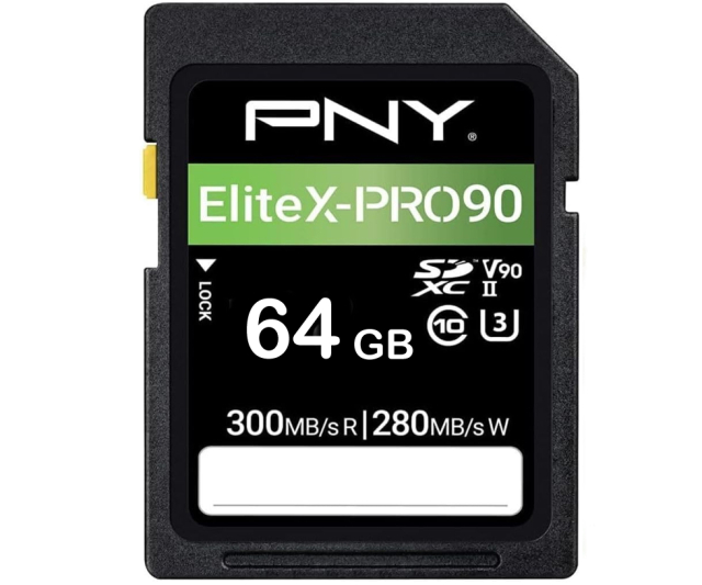 Pny PNY SDXC 64GB 300 mb/s CLASS 10 UHS-II U3 V90