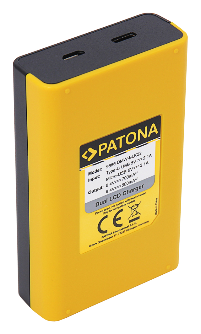 Patona Patona Caricabatteria Usb Dual per Panasonic DMW-BLK22
