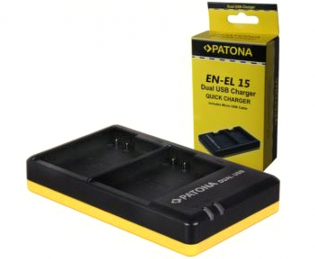 Patona Chargeur DOUBLE USB POUR Nikon EN-EL15 PAR PATONA