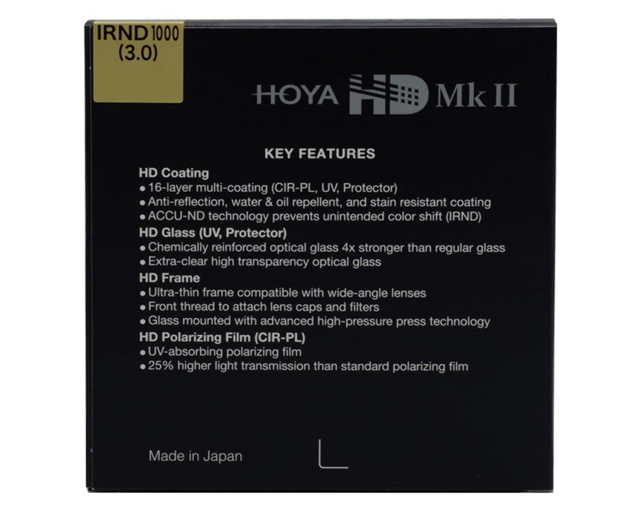 Hoya Hoya Filtro HD MkII IRND1000 (3.0) 67mm