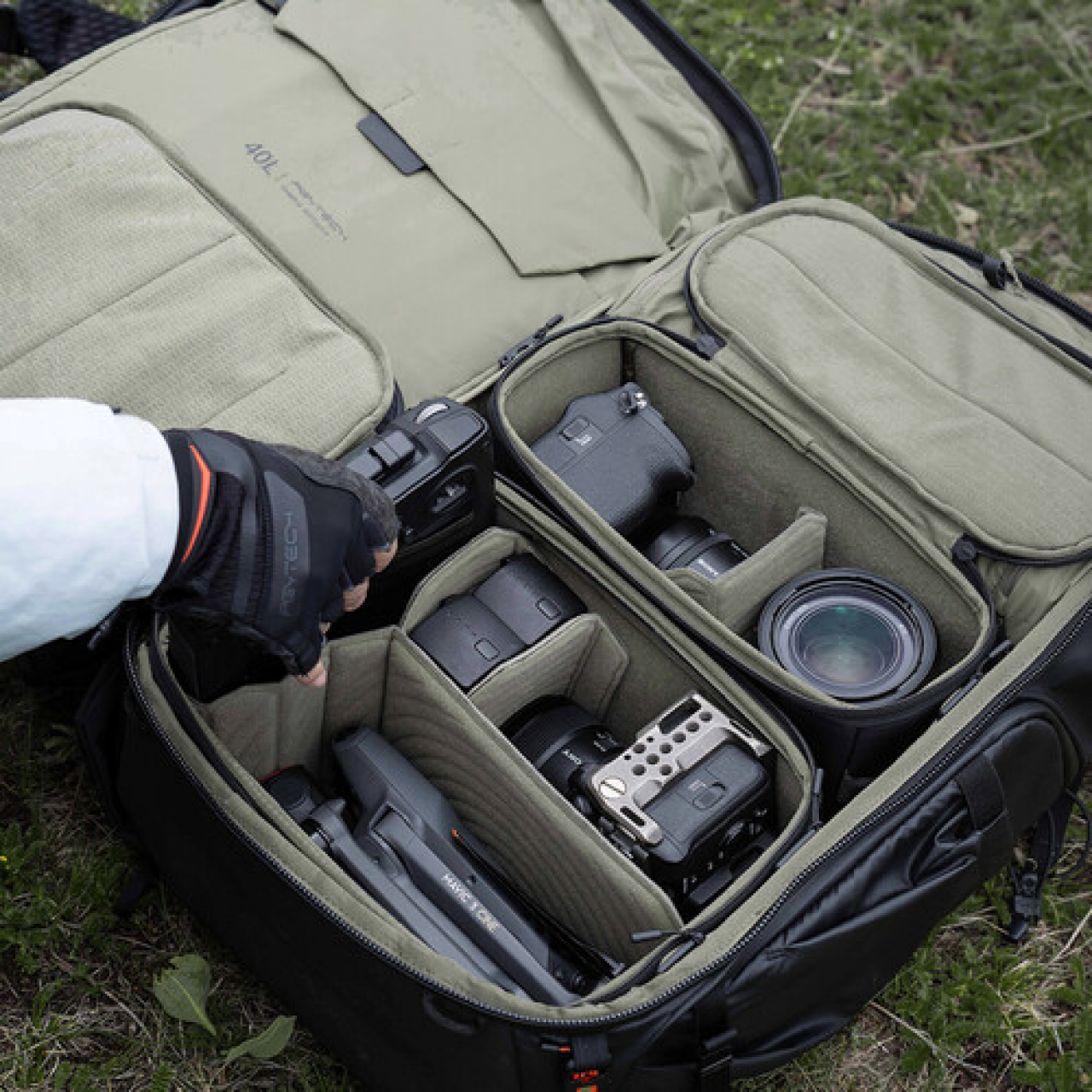 Pgytech Pgytech OnePro Flex Backpack 40L(Sunset Orange) +Camera Insert M