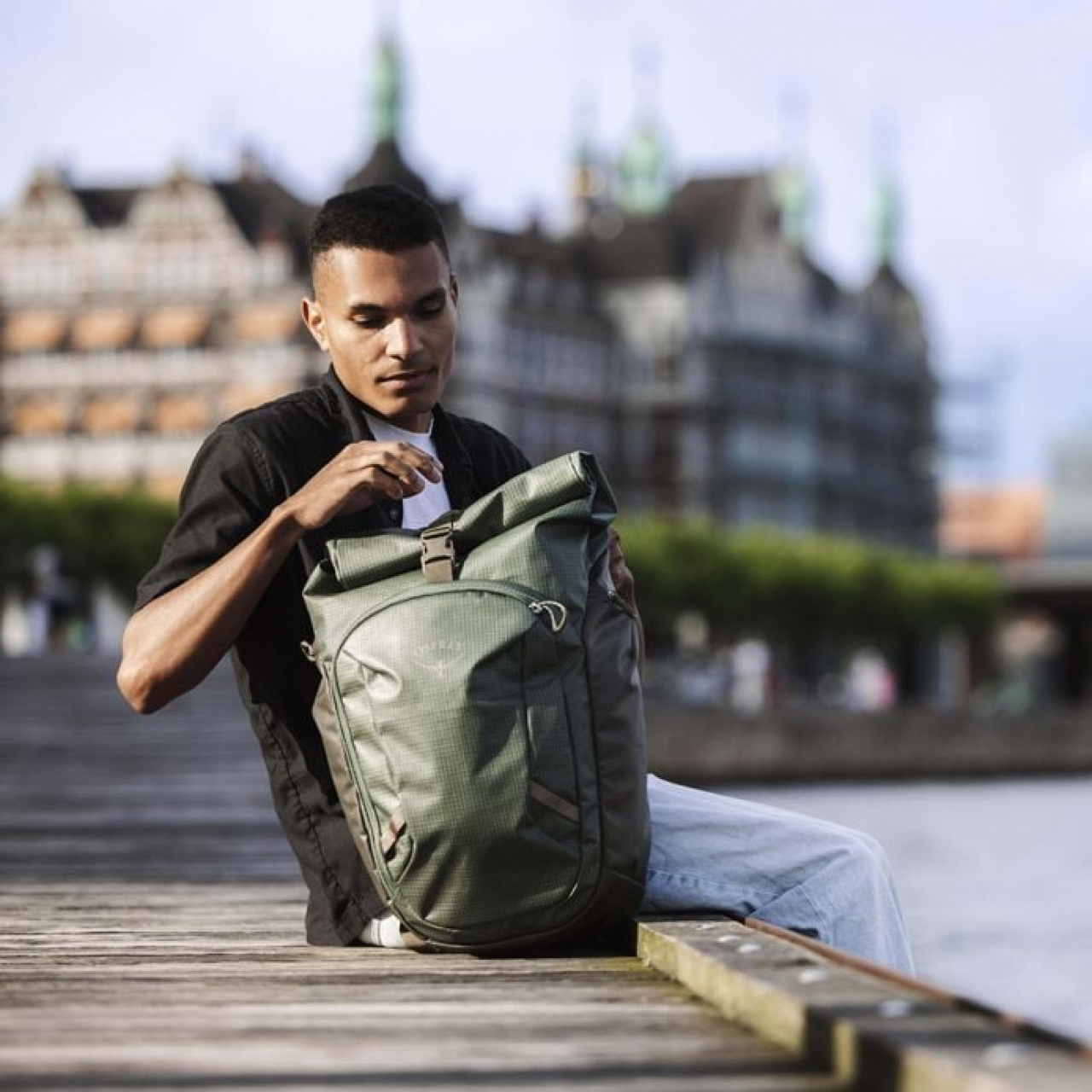 Osprey Osprey Transporter Roll Top Raven Black Os