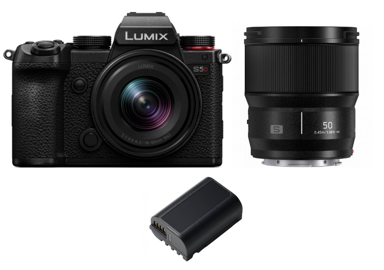 Panasonic lumix Panasonic Lumix S5D + S 18-40mm F4.5-6.3 + 50mm f/1,8 + Batt. BLK22