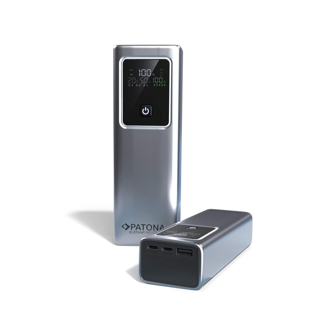 Patona Patona Platinum POWERBANK LUXURY ONE PD100W 20.000MAH 2XUSB-C PD3.0 1XUSB-A