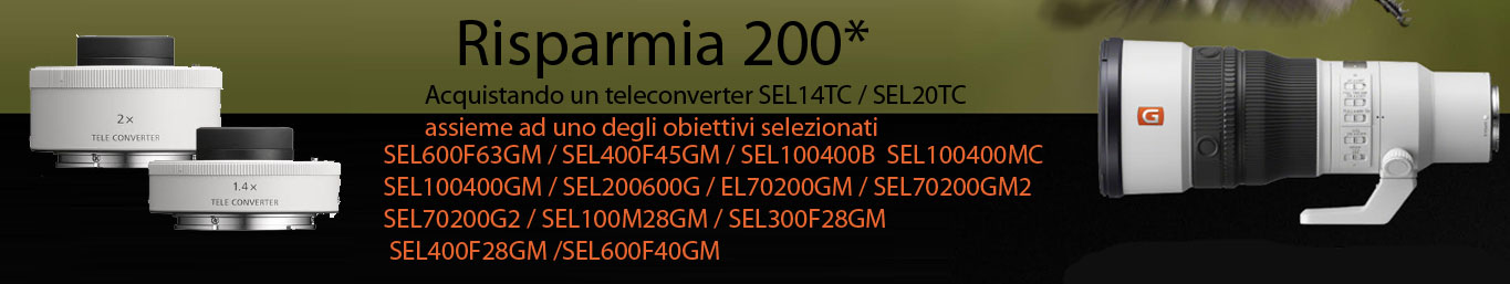 Sony Promo Teleconverter 1,4x e 2,0x