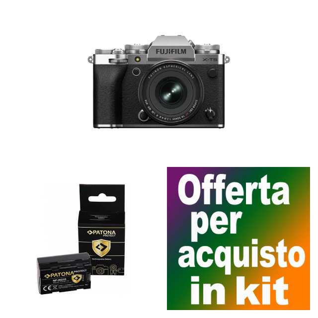 Fujifilm FujiFilm X-T5 Body + 16-50 F/2.8-4.8 R LM WR Silver - Gar FujiFilm Italia